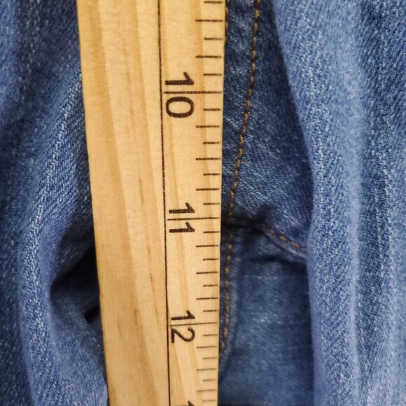 Denim & Co Jeans Womens 20W Blue Straight-Leg Stretch Denim Cuffed Ankle - Picture 7 of 12